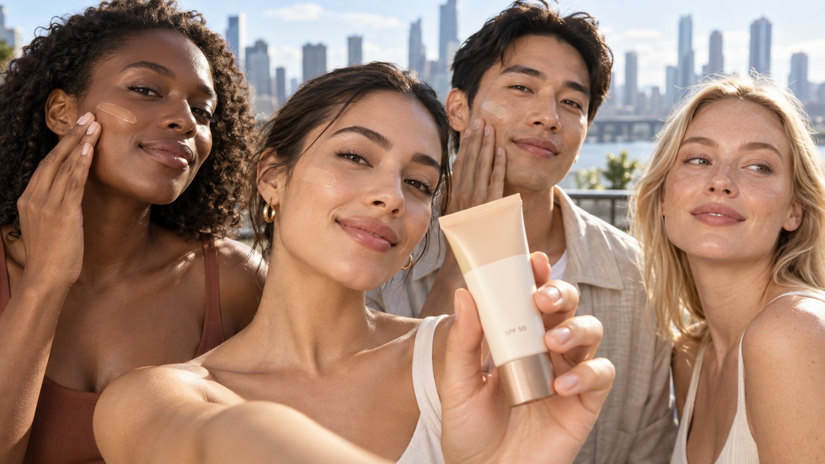 Inclusive Tinted Sunscreen Application Inclusive Tinted Sunscreen Application