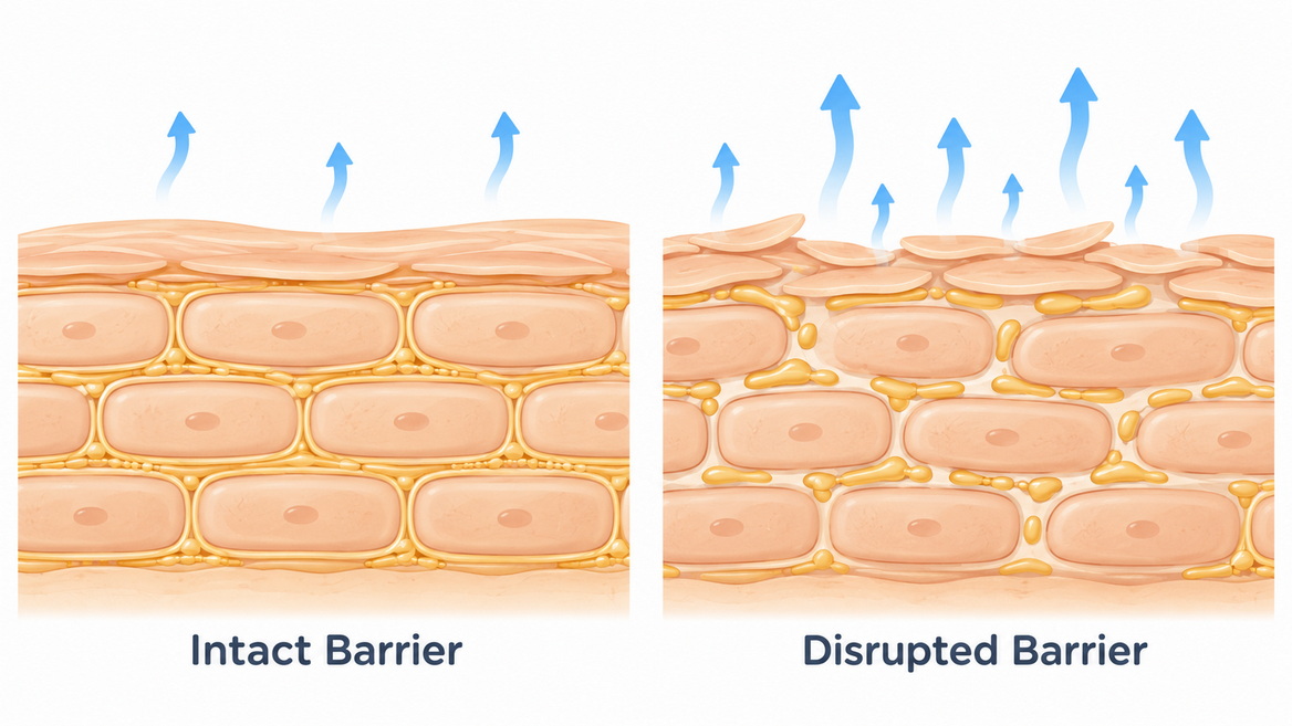 Skin Barrier Structure and Moisture Loss