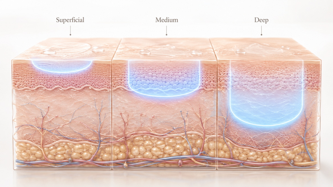 Chemical Peel Depth Skin Layers