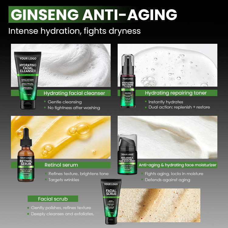 Men's Charcoal Ginseng 5-in-1 Skincare Set